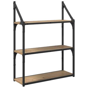 vidaXL Wandplank Muurmontage Artisan Eiken 60 x 21 x 78,5 cm