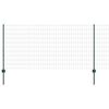 vidaXL Euro-hek met palen 25 x 1 m PVC-Coated Staal Groen Mesh