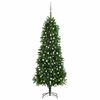 vidaXL Kunstkerstboom met verlichting en kerstballen 240 cm groen