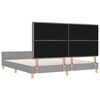 vidaXL Bedframe met hoofdeinde Lichtgrijs 180 x 200 cm Stof