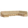 vidaXL Buiten bankenset 8 st Wit en Beige Polyester