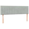 vidaXL Boxspring met matras fluweel lichtgrijs 160x220 cm