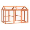 vidaXL Dierenren 141x94x104 cm massief grenenhout bruin