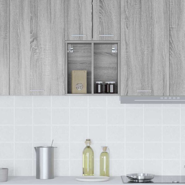 vidaXL Hangkast met opslag Grijs Sonoma 40 x 29,5 x 40 cm Bewerkt hout