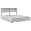 vidaXL Bedframe met hoofdeinde Beton Grijs 180 x 200 cm Bewerkt hout