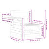 vidaXL Tuinbank met armleuning en klaptafel geïmpregneerd grenenhout