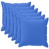 vidaXL Kussensloop 6 st HOUTEN Koninklijk Blauw 30 x 30 cm Polyester