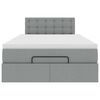 vidaXL Ottoman bed met matras en LED's 120x190 cm stof lichtgrijs