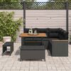 vidaXL Tuin Sofa Set met kussen 8 pcs Zwart Poly riet