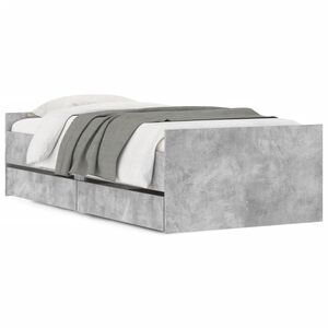 vidaXL Bedframe met lades betongrijs 75x190 cm Small Single