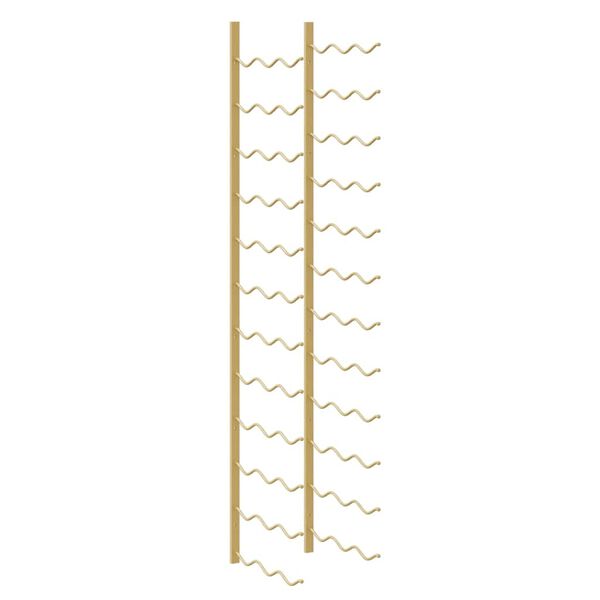 vidaXL Wijnrek voor 36 flessen wandmontage ijzer goudkleurig