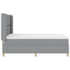 vidaXL Boxspringbed met matras met LED Lichtgrijs 160 x 200 cm Stof