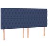 vidaXL Boxspring met matras en LED stof blauw 200x200 cm