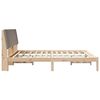 vidaXL Bedframe Bruin en taupe 200 x 200 cm Massief grenenhout