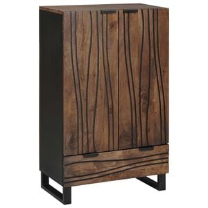 vidaXL Highboard met lade Bruin 60 x 33 x 100 cm massief mangohout