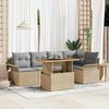 vidaXL Tuin Sofa Set met kussen 6 pcs beige en lichtgrijs