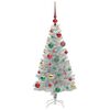 vidaXL Kerstboom met 150 LED met standaard Zilver 120 cm PET