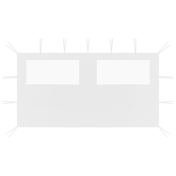 vidaXL Prieelzijwand met ramen 4x2 m wit