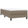 vidaXL Boxspring met matras stof taupe 100x200 cm