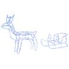 vidaXL Reindeer and Sleigh Christmas Decoration LOVIISA 240 LED's