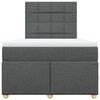 vidaXL Boxspring met matras stof donkergrijs 120x190 cm