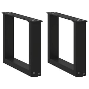 vidaXL Salontafelpoten 2 st U-vormig 30x(30-31) cm staal zwart