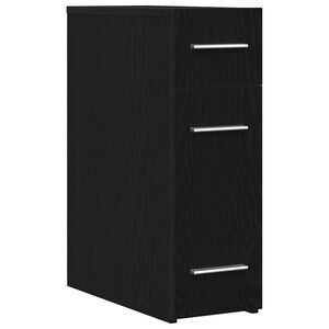 vidaXL Apothekerskast 20 x 45,5 x 60 cm Bewerkt hout Zwart Eiken