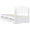 vidaXL Bedframe met hoofdeinde Wit 75 x 190 cm Massief grenenhout