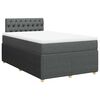 vidaXL Boxspring met matras stof donkergrijs 120x200 cm