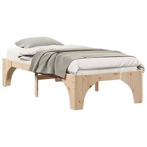 vidaXL Bedframe Bruin 100 x 200 cm Massief grenenhout