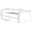 vidaXL Bedframe met lades bruin eikenkleur 75x190 cm Small Single