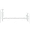 vidaXL Bedframe met hoofd- en voeteneinde metaal wit 160x200 cm