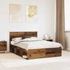 vidaXL Bedframe met hoofdeinde Oudhout 140 x 200 cm Massief grenenhout