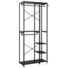 vidaXL Kledingkast 90x40x213 cm metaal en spaanplaat zwart