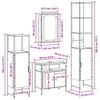 vidaXL Badkamermeubelset met plank 4 pcs Zwart eiken Bewerkt hout