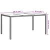 vidaXL Tuin Eettafel Zwart 150 x 90 x 75 cm poly rattan