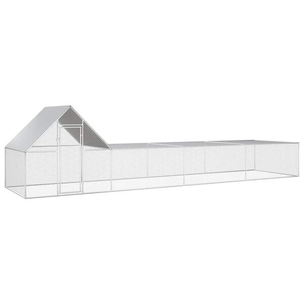 vidaXL Kippenren 8x2x2 m gegalvaniseerd staal