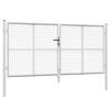 vidaXL Tuinhek van gaas zilverkleurig 300x125 cm gegalvaniseerd staal