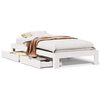 vidaXL Bedframe zonder matras massief grenenhout wit 75x190 cm