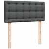 vidaXL Ottoman bed met matras en LED's 100x200cm stof donkergrijs
