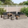 vidaXL Tuinbankenset 13 pcs Grijs poly rattan