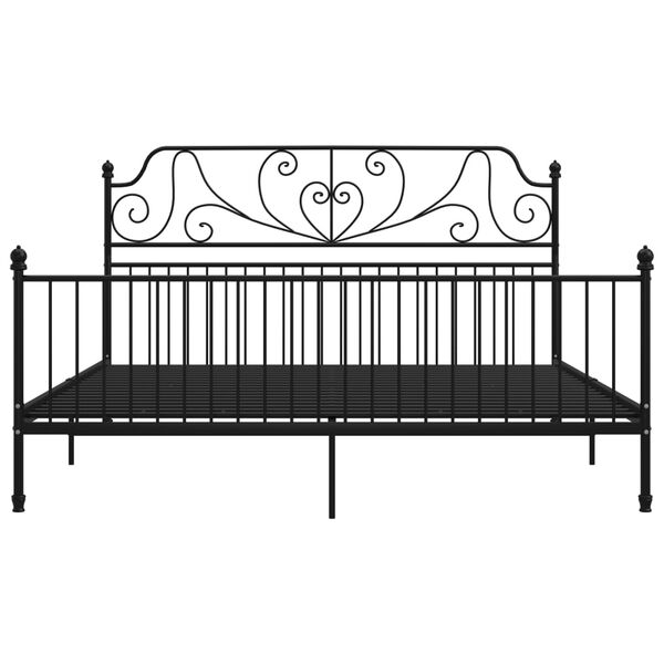 vidaXL Bedframe metaal zwart 180x200 cm