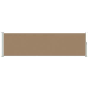 vidaXL Uittrekbaar Zijscherm 120 x 300 cm Polyester Rechthoekig Taupe