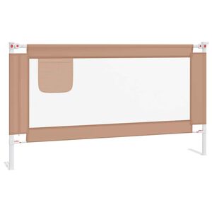vidaXL Bedhekje peuter 150x25 cm stof taupe