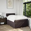 vidaXL Boxspring met matras stof donkerbruin 120x190 cm
