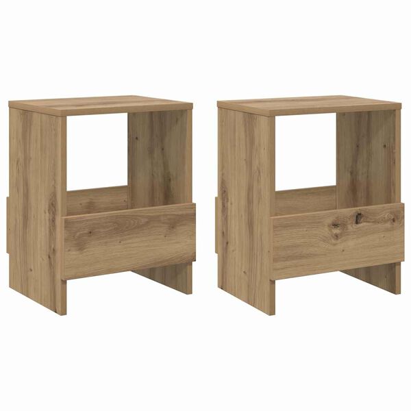 vidaXL Tijdschrift Rek 2 pcs Artisan Eiken 35 x 30 x 45 cm
