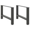 vidaXL Salontafelpoten 2 st 70x(42-43) cm staal antraciet