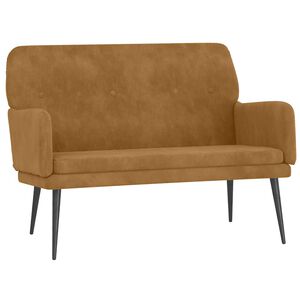 vidaXL Bankje 108x79x79 cm fluweel bruin