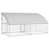 vidaXL Hondenhok met opslag 2 pcs Zilver 4 x 2 x 2 m Staal