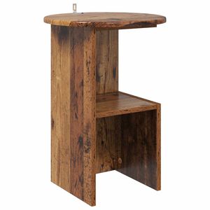 vidaXL Bijzettafel Oud hout &Oslash; 39,5 x 55 cm Bewerkt hout